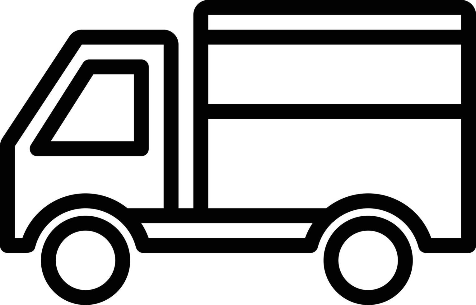 icona della linea per il camion delle consegne vettore