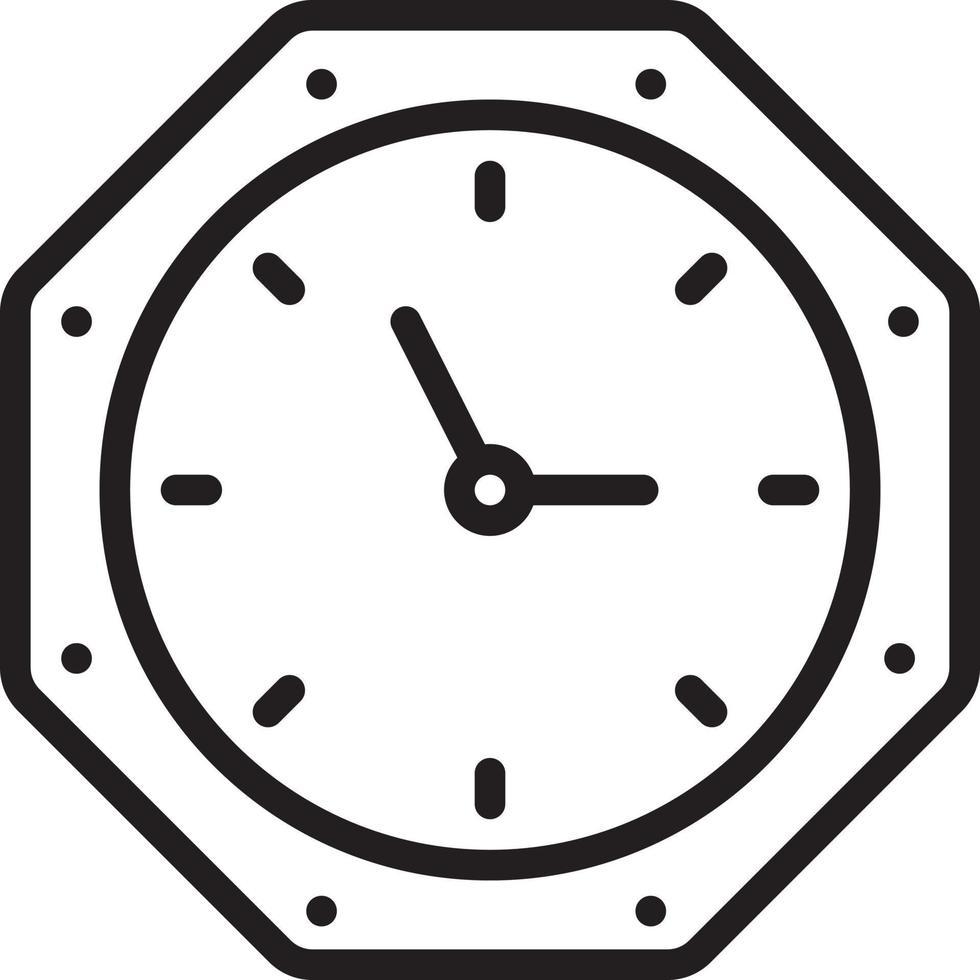 icona della linea per il cronometraggio vettore