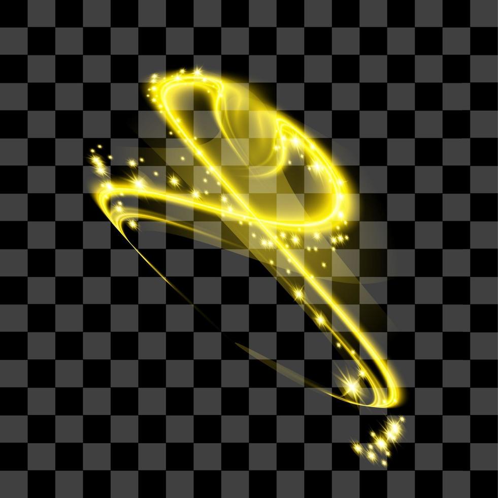 giallo astratto effetto speciale vettore isolato linea arte bagliore lucido