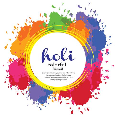 felice illustrazione del festival di holi vettore