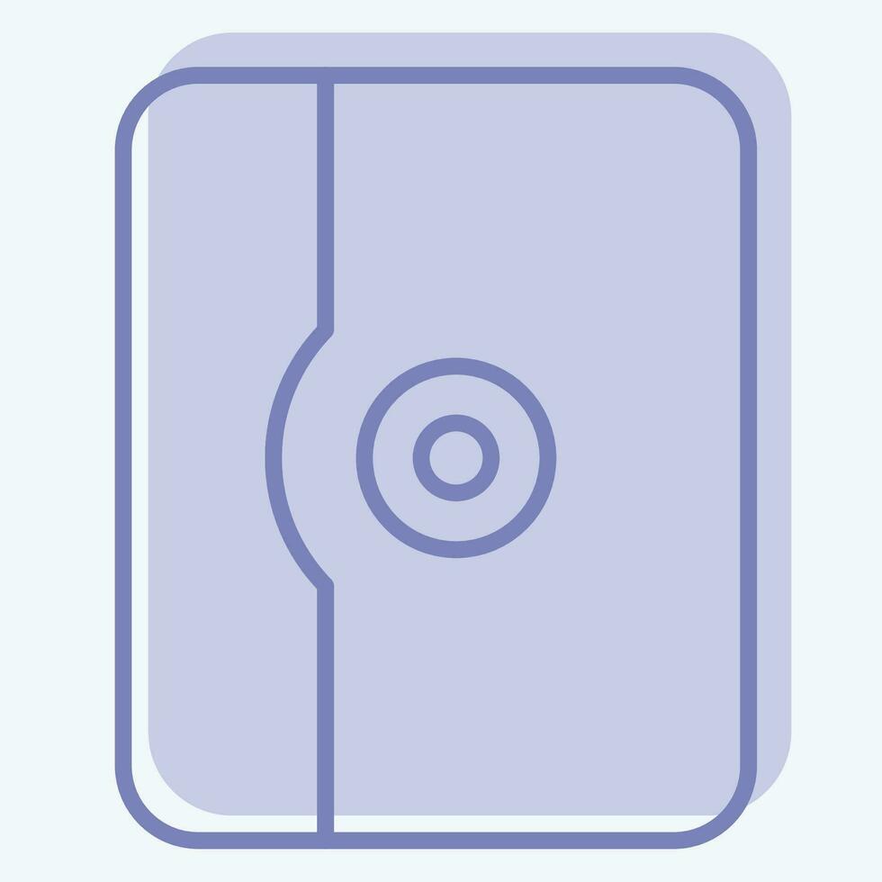 icona tavoletta Astuccio. relazionato per computer simbolo. Due tono stile. semplice design modificabile. semplice illustrazione vettore