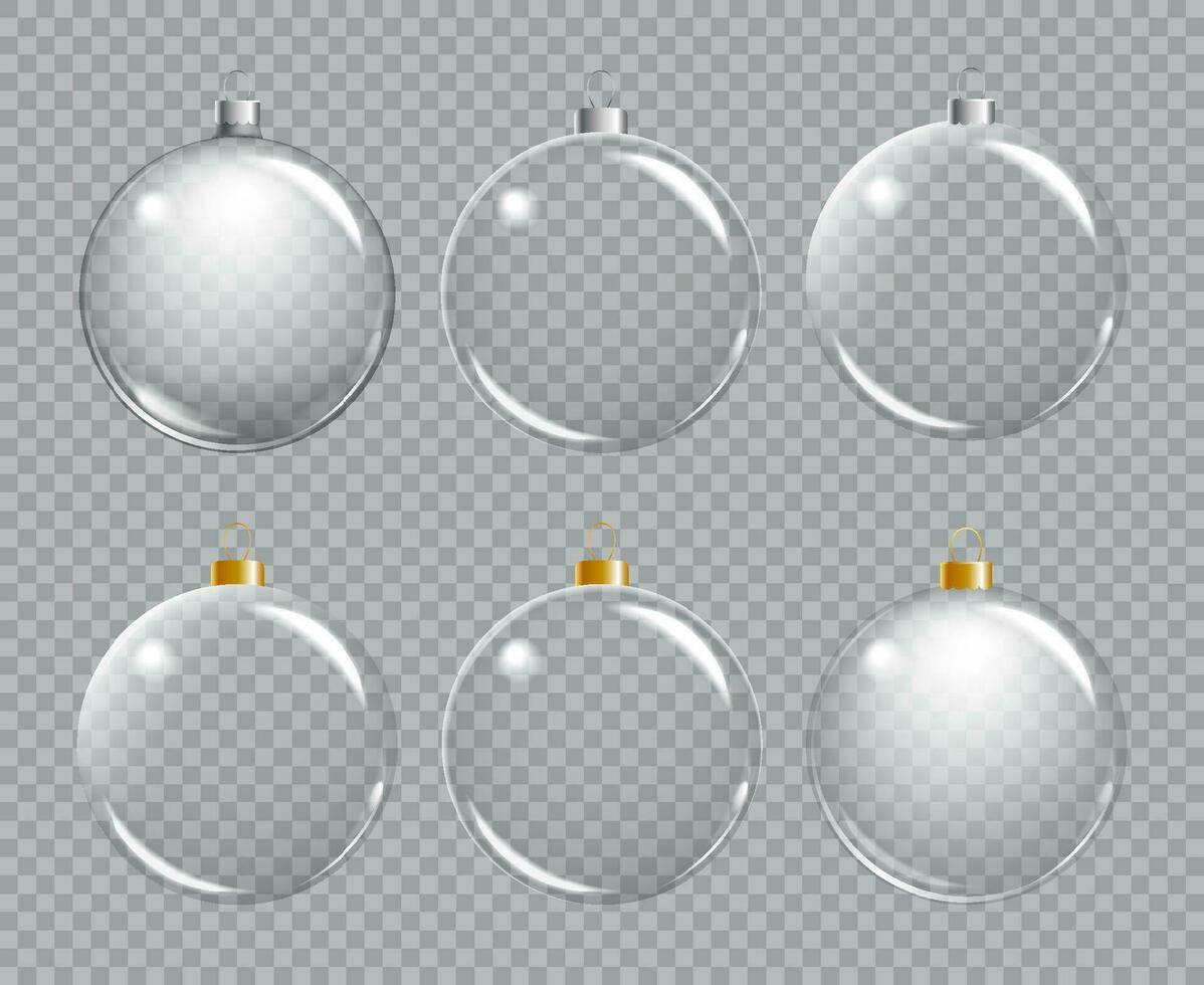 Natale bicchiere palla su sfondo. natale palla realistico decorazione può uso qualunque colore sfondo. vettore