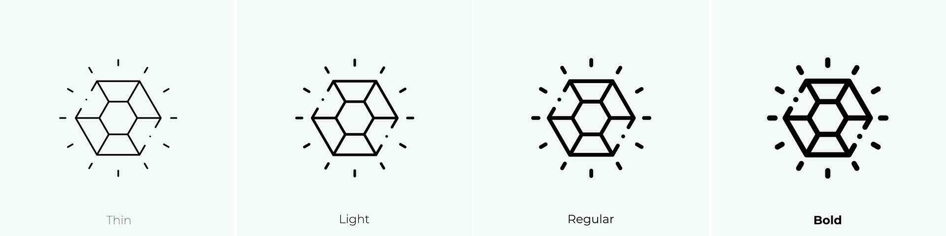 zaffiro icona. sottile, luce, regolare e grassetto stile design isolato su bianca sfondo vettore