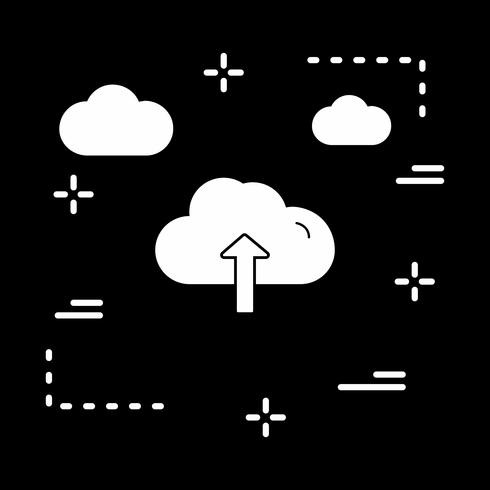 icona di caricamento nube vettoriale