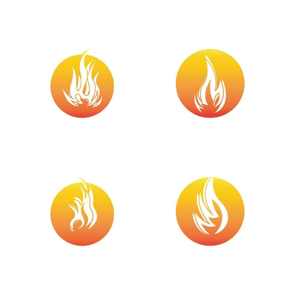 fuoco fiamma logo vettore modello illustrazione