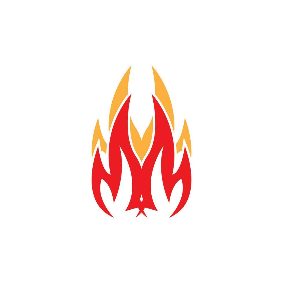 fuoco fiamma logo vettore modello illustrazione