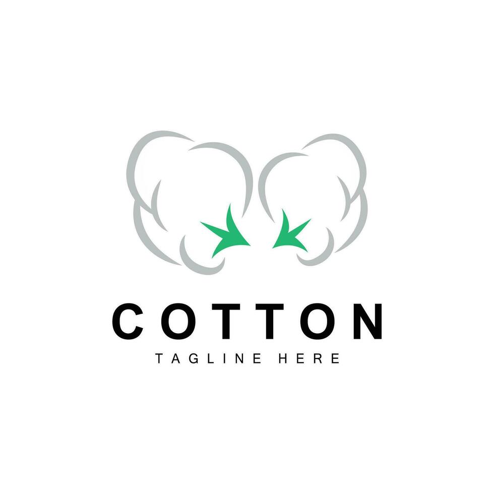 cotone logo pianta design vettore templet simbolo