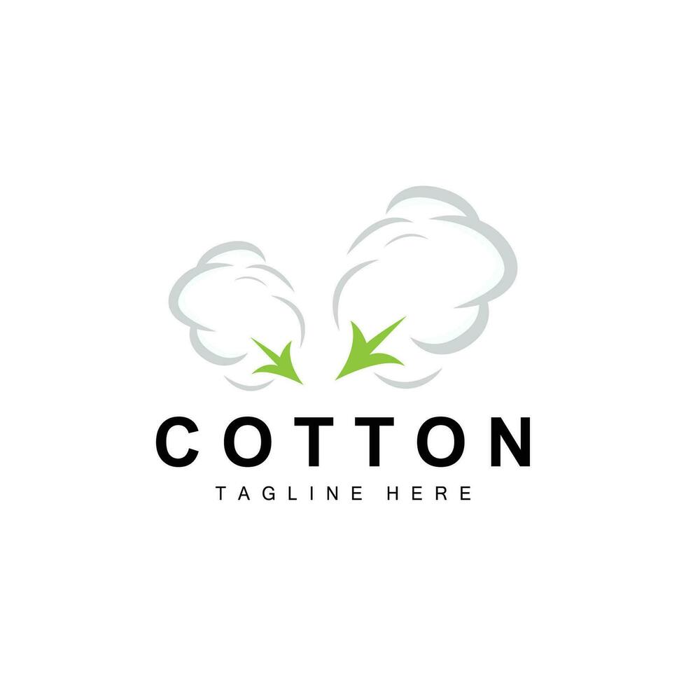 cotone logo pianta design vettore templet simbolo