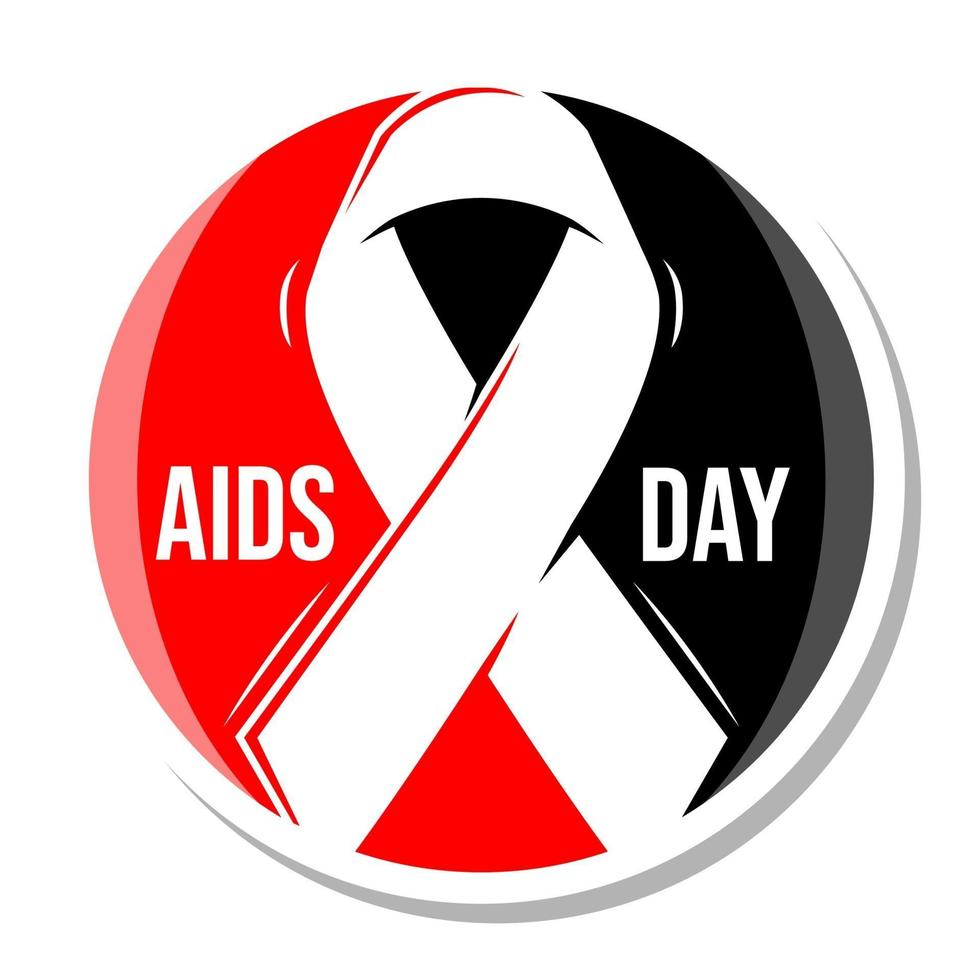 illustrazione del design grafico del logo della giornata mondiale dell'AIDS, formato file eps vettore