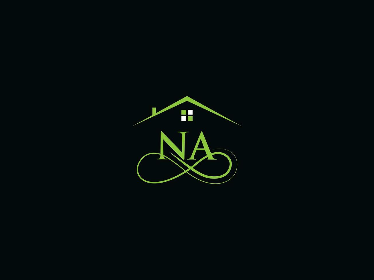vero tenuta n / A logo Immagine, lusso n / A moderno edificio lettera logo vettore
