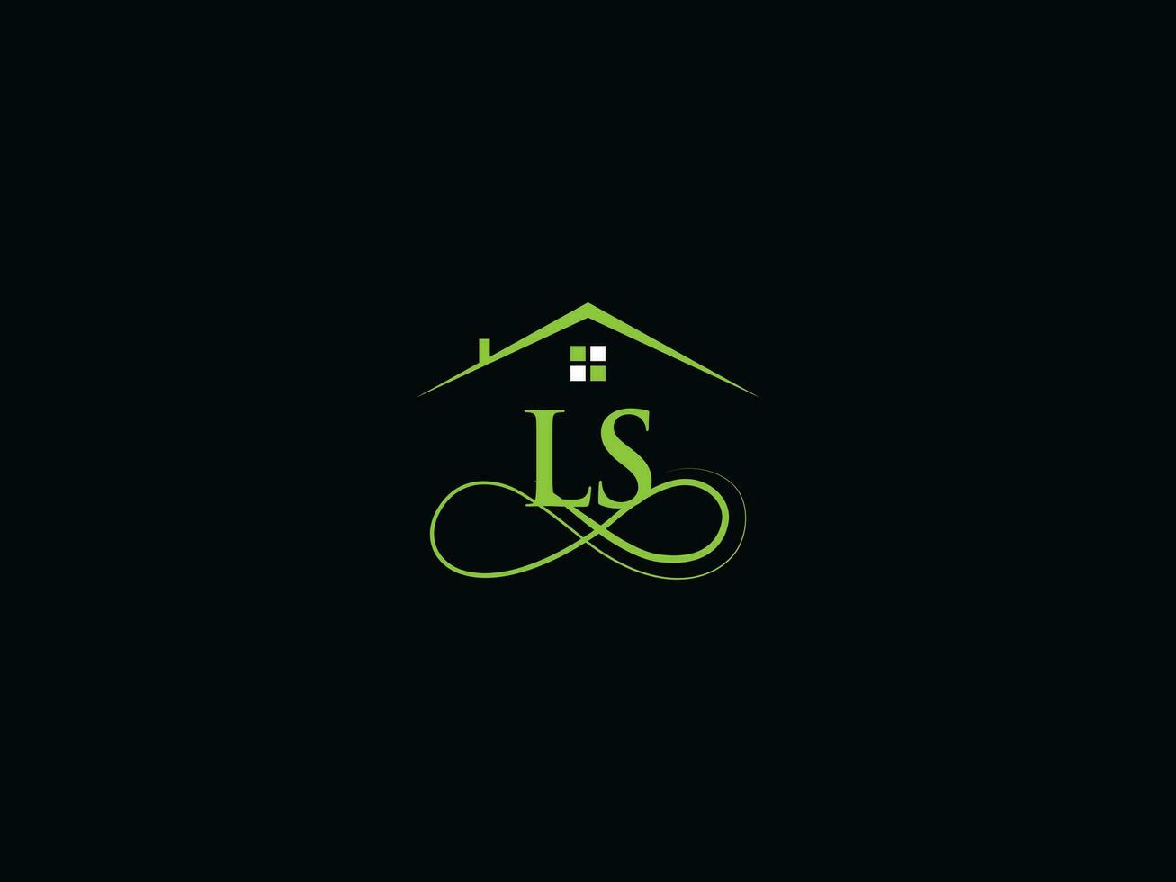 astratto ls logo costruzione, lusso ls vero tenuta lettera logo icona vettore