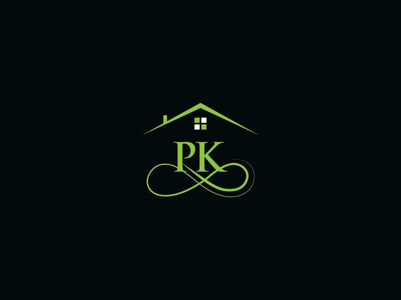 edificio pk lusso logo, vero tenuta pk logo icona vettore per voi attività commerciale