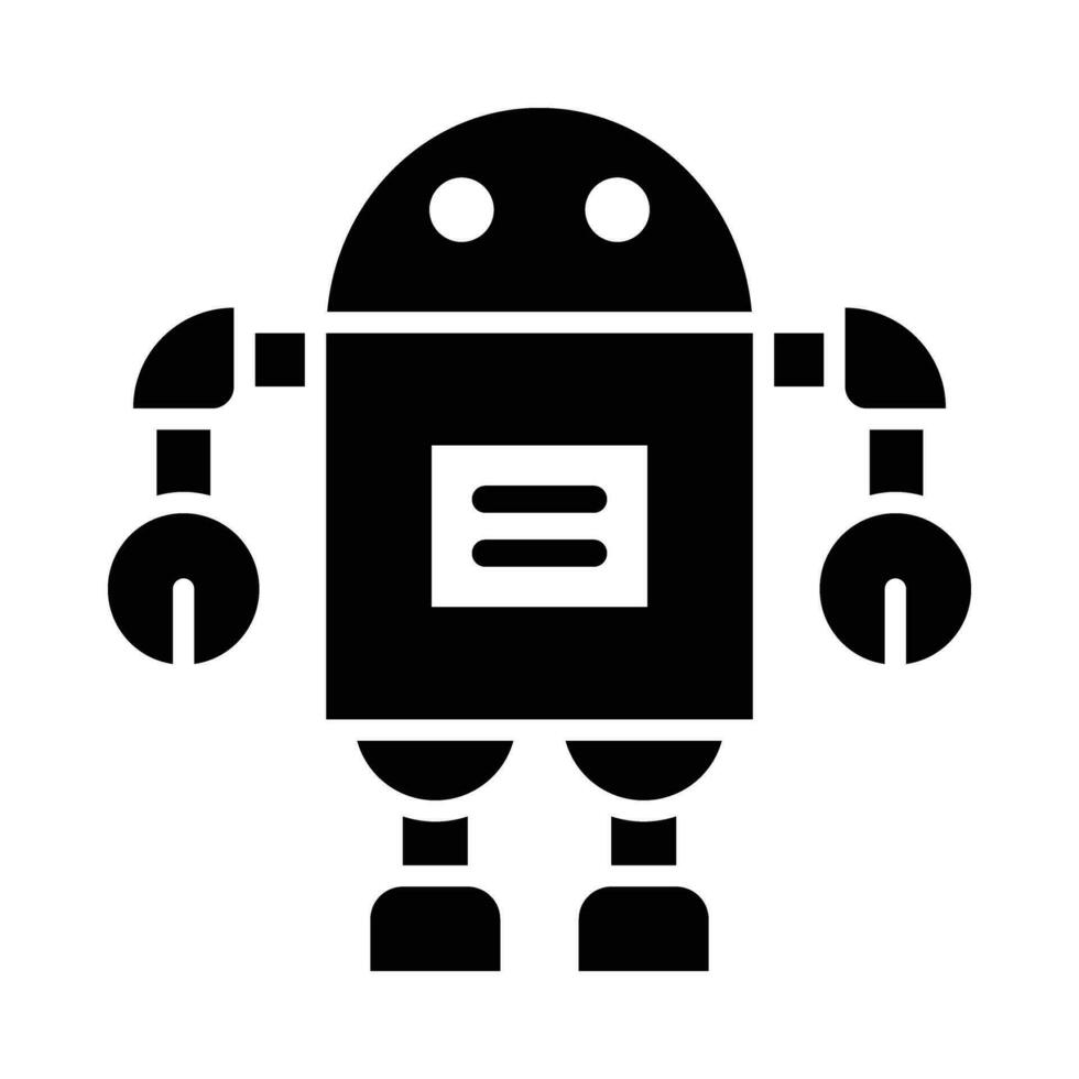 robot vettore glifo icona per personale e commerciale uso.
