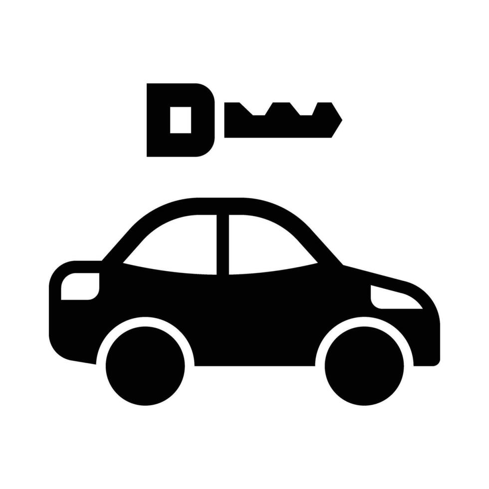 auto noleggio vettore glifo icona per personale e commerciale uso.