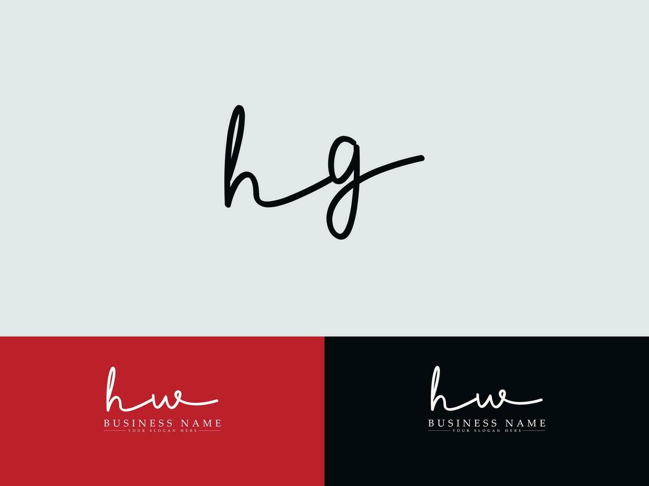 femminile hg logo icona, lettera hg firma logo icona vettore arte per voi