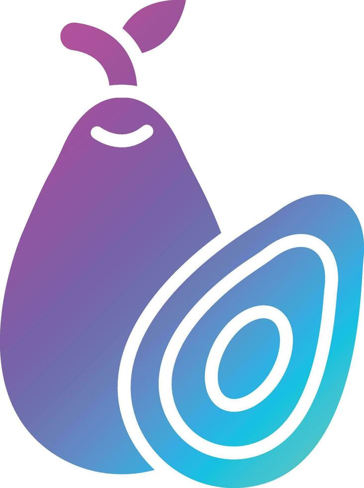 illustrazione del design dell'icona di vettore di avocado
