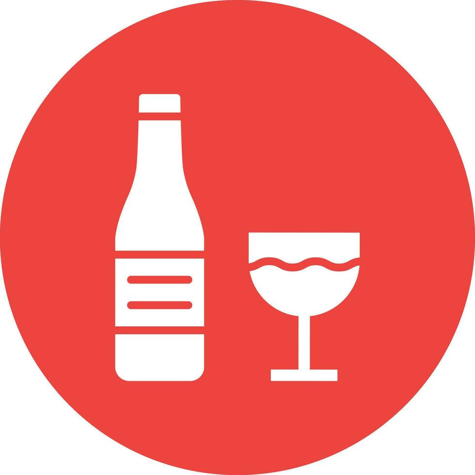 illustrazione del design dell'icona di vettore della bottiglia di vino