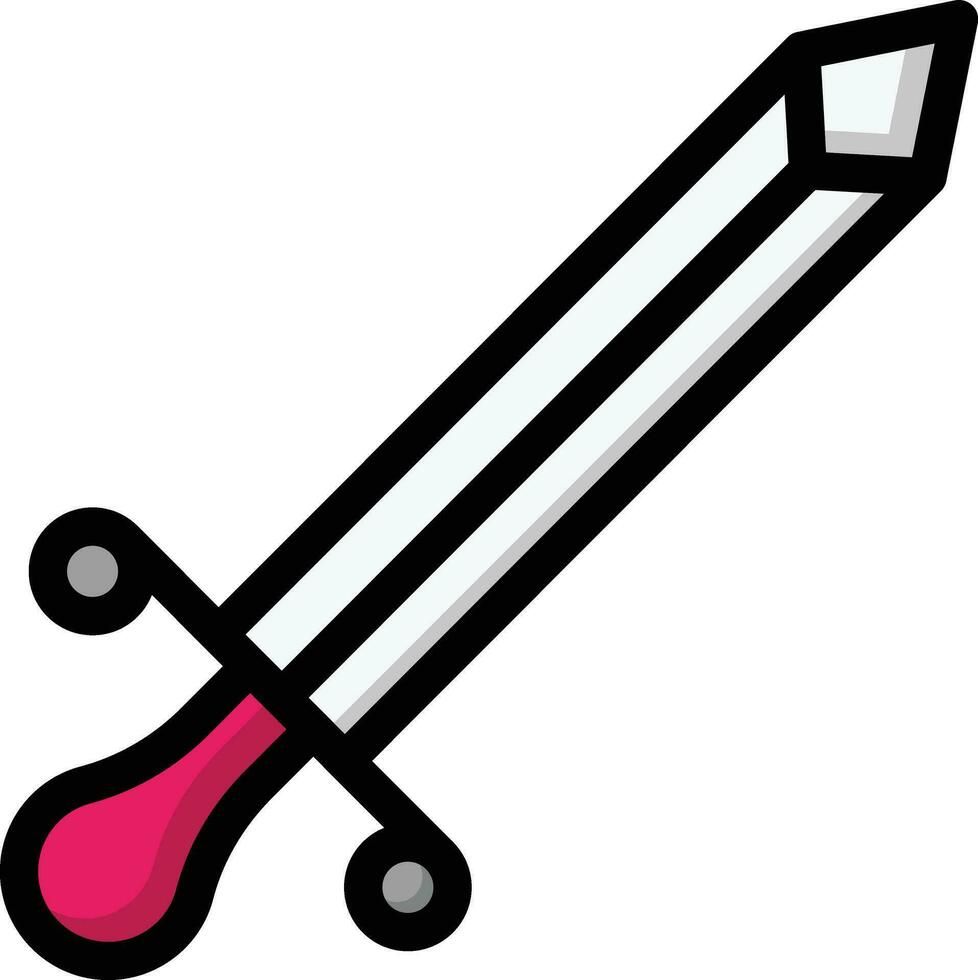 illustrazione del design dell'icona del vettore della spada