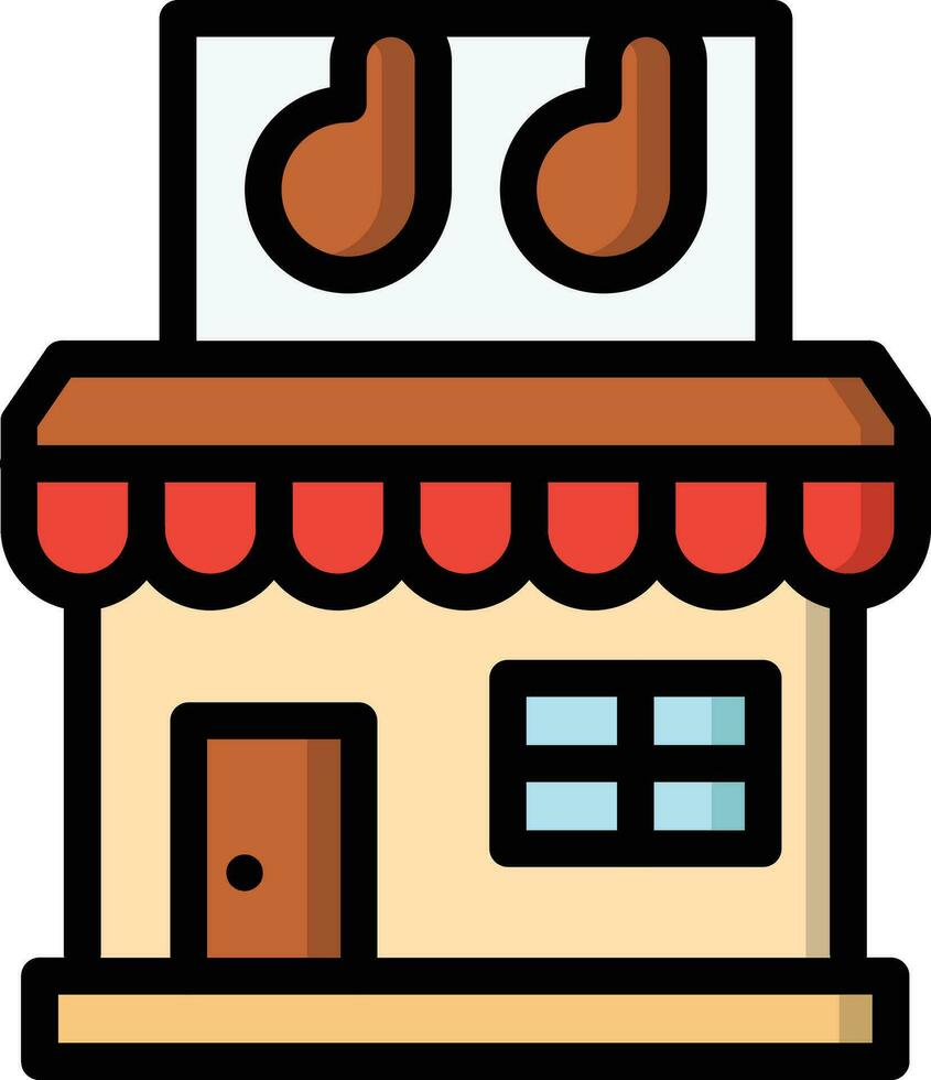 carne negozio vettore icona design illustrazione