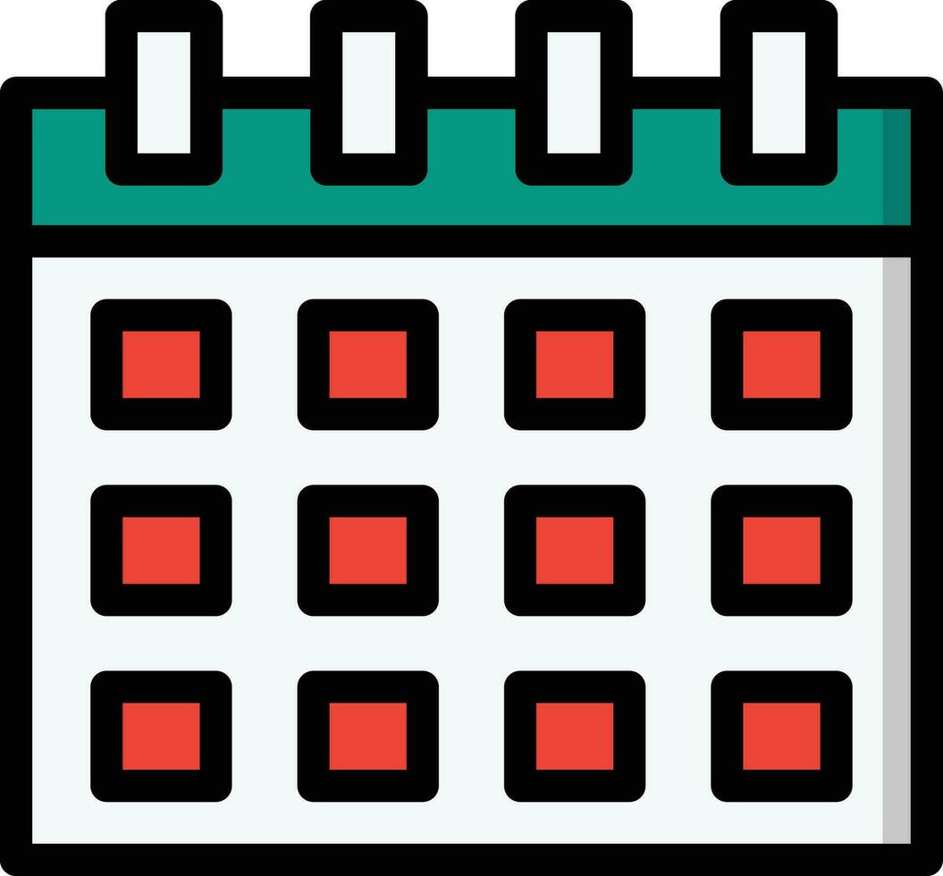 illustrazione del design dell'icona del vettore del calendario