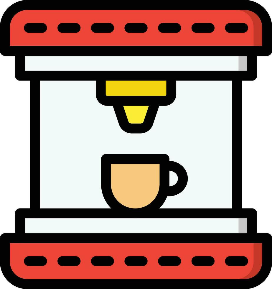 illustrazione del design dell'icona di vettore della macchina da caffè