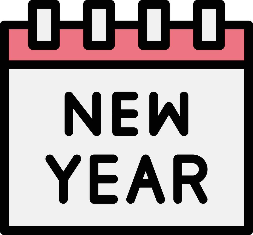 illustrazione del design dell'icona di vettore del nuovo anno