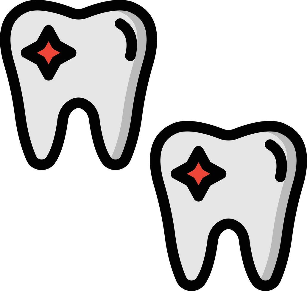 illustrazione del design dell'icona di vettore dei denti