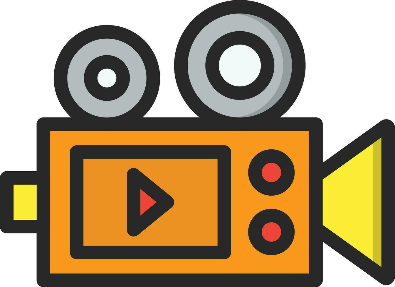 telecamera disco vettore icona design illustrazione