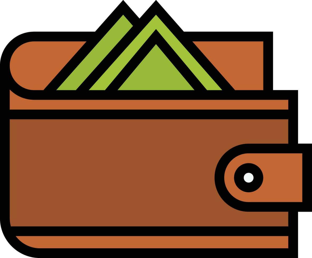 illustrazione del design dell'icona di vettore del portafoglio