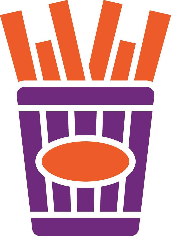 illustrazione del design dell'icona di vettore di patatine fritte