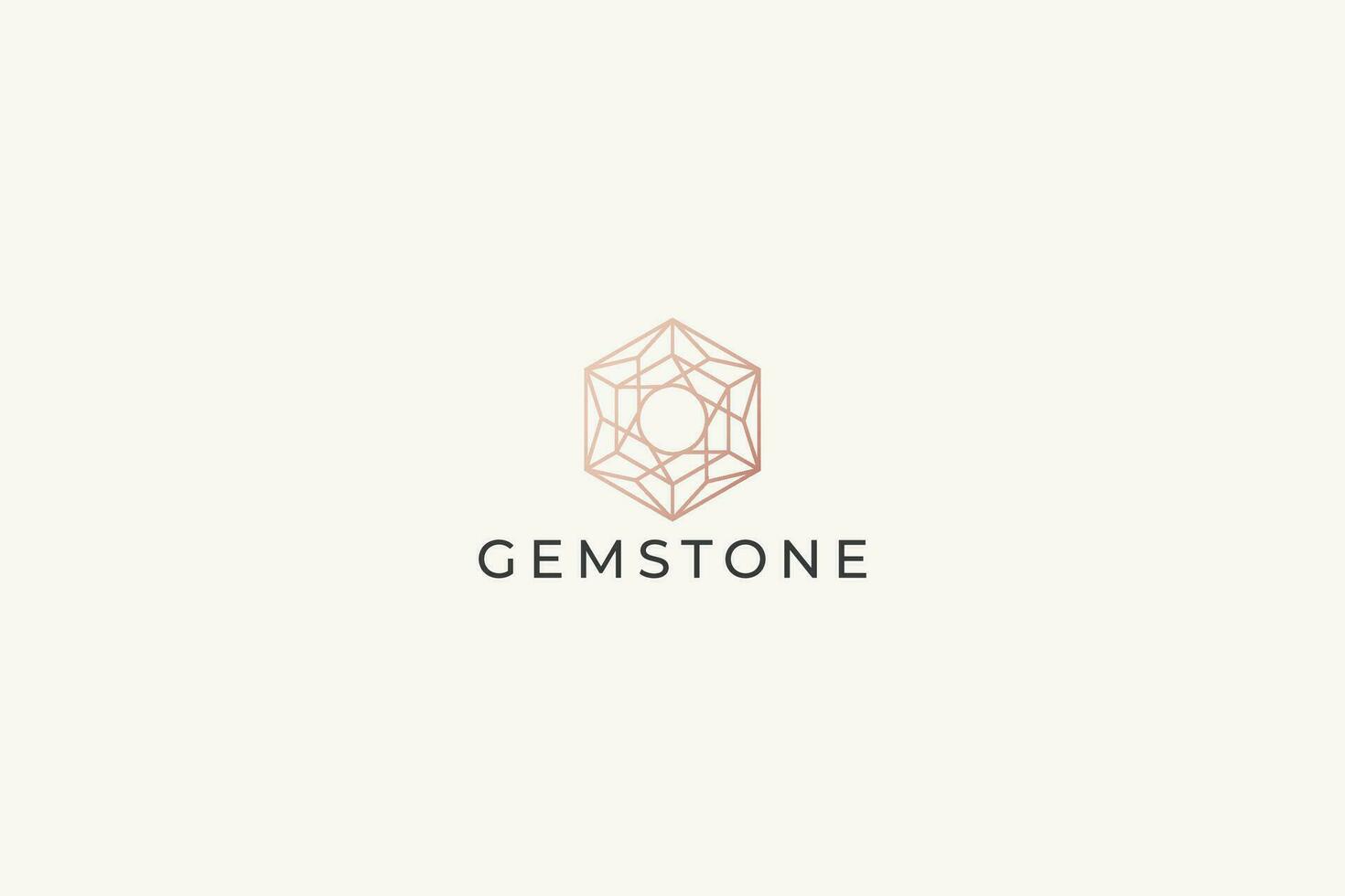 gemma pietra preziosa lusso attività commerciale moda boutique gioielleria geometrico astratto logo modello vettore