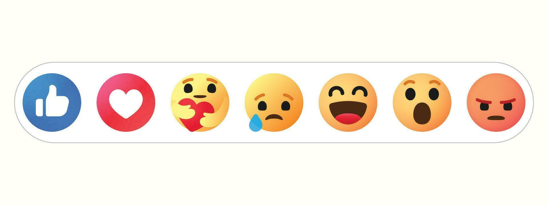 Facebook reazione emoji vettore