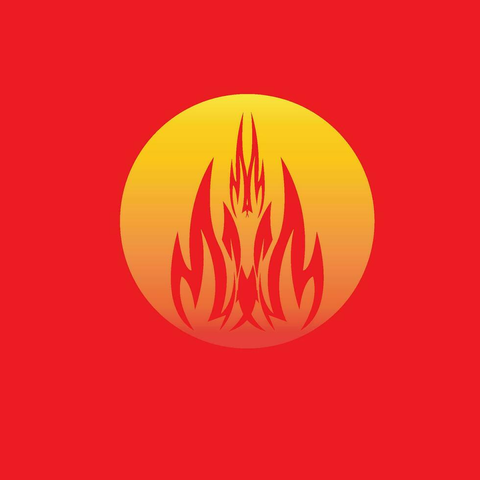 fuoco fiamma logo vettore modello illustrazione