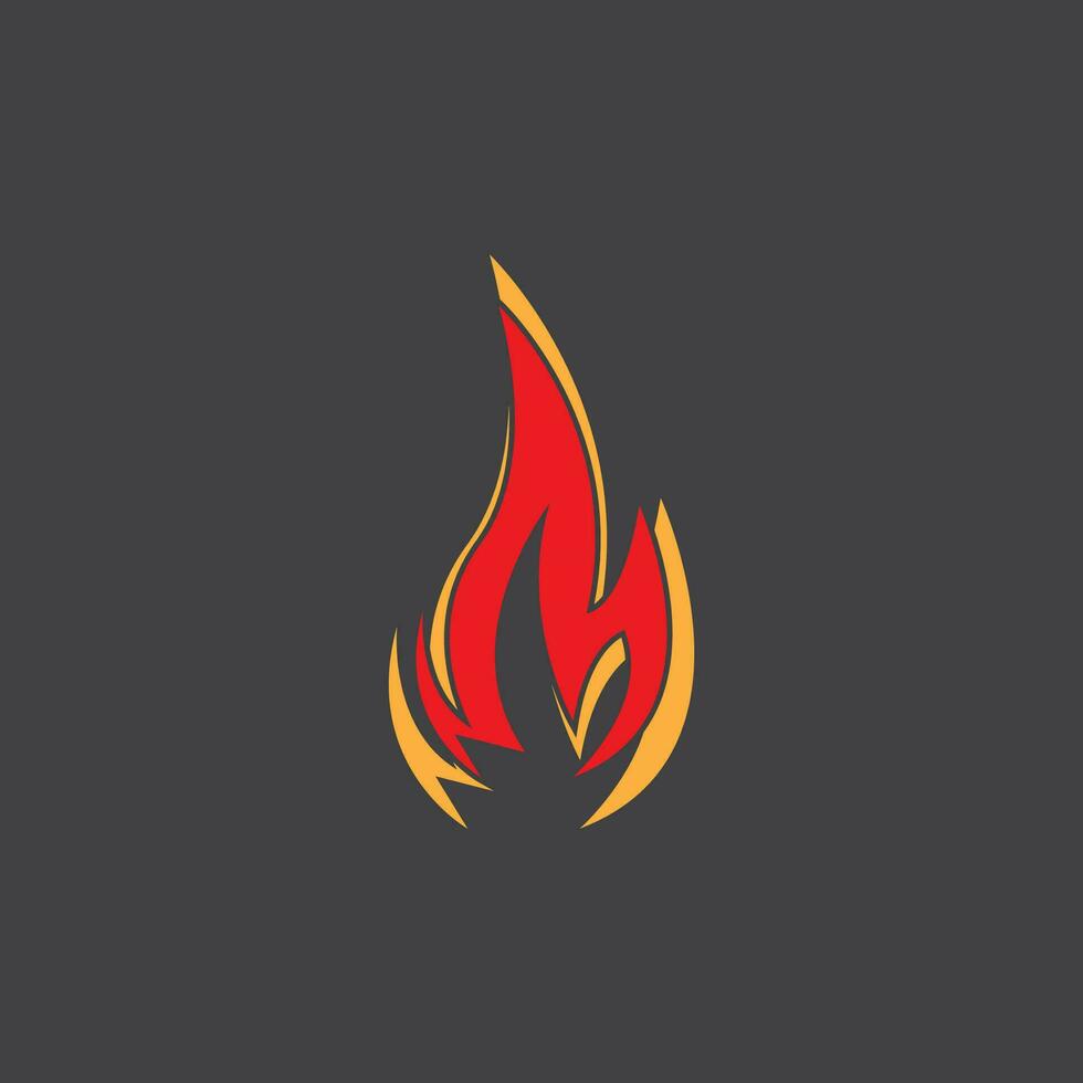 fuoco fiamma logo vettore modello illustrazione