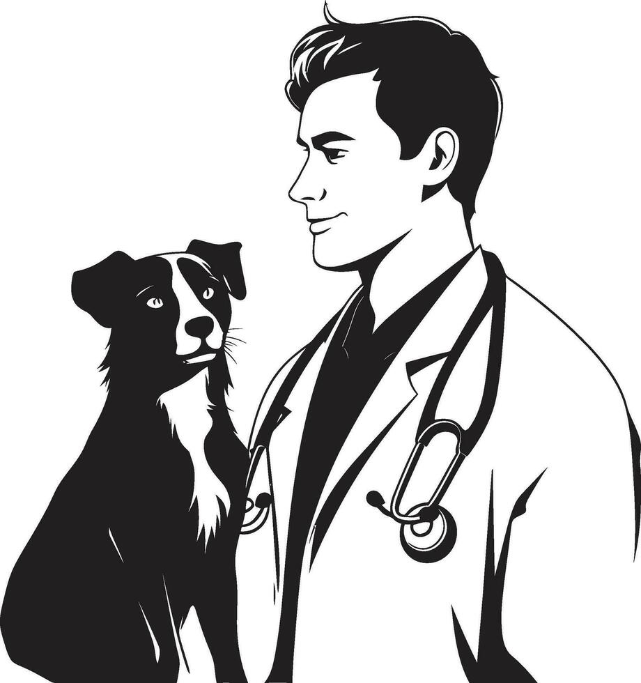 zampe e pratica veterinario clinica illustrazione veterinario cura nel vivace vettori