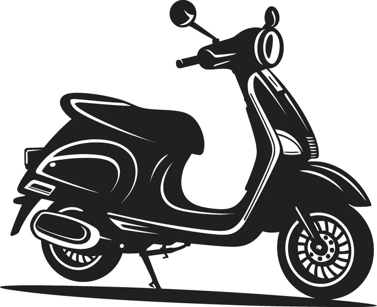 scooter cavalcata Condividere promozione scooter navigazione App grafica vettore