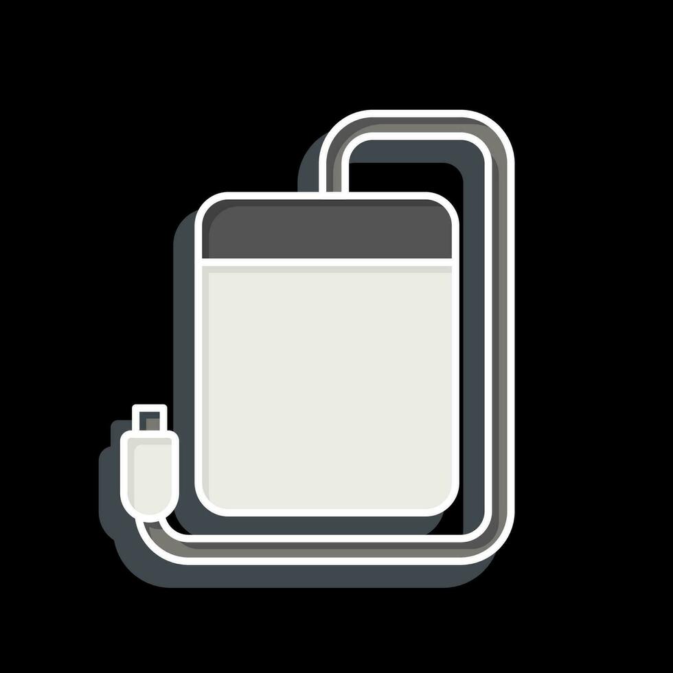 icona portatile disco fisso. relazionato per computer simbolo. lucido stile. semplice design modificabile. semplice illustrazione vettore
