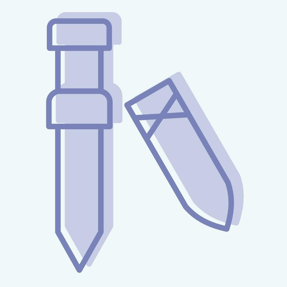 icona spada 2. relazionato per celtico simbolo. Due tono stile. semplice design modificabile. semplice illustrazione vettore