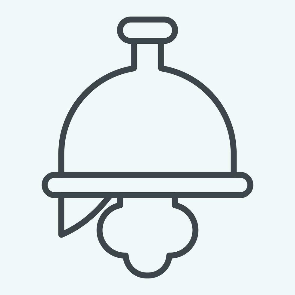 icona casco. relazionato per celtico simbolo. linea stile. semplice design modificabile. semplice illustrazione vettore