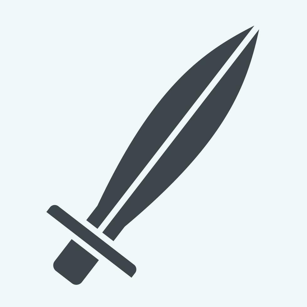 icona spada. relazionato per celtico simbolo. glifo stile. semplice design modificabile. semplice illustrazione vettore