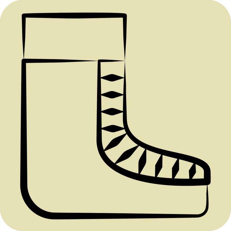 icona scarpe. relazionato per celtico simbolo. mano disegnato stile. semplice design modificabile. semplice illustrazione vettore