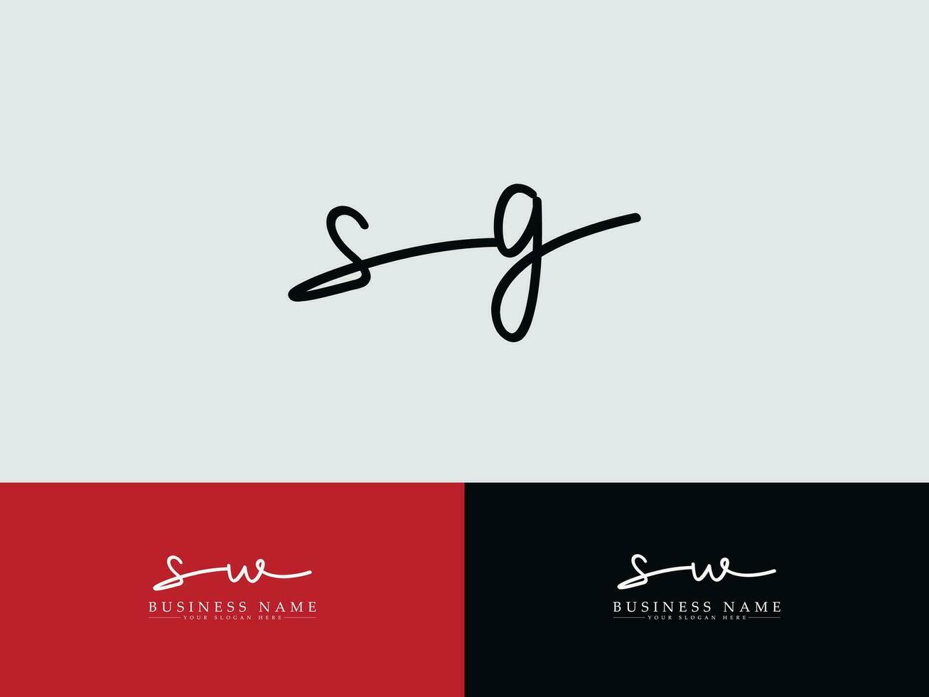 sg moderno lusso logo, iniziale sg firma lettera logo per negozio vettore