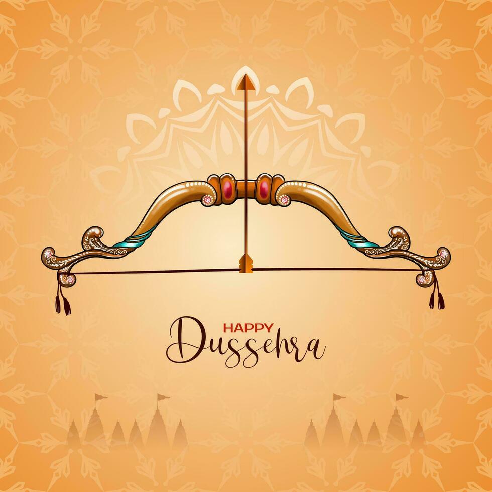 contento Dussehra tradizionale indiano Festival sfondo design vettore