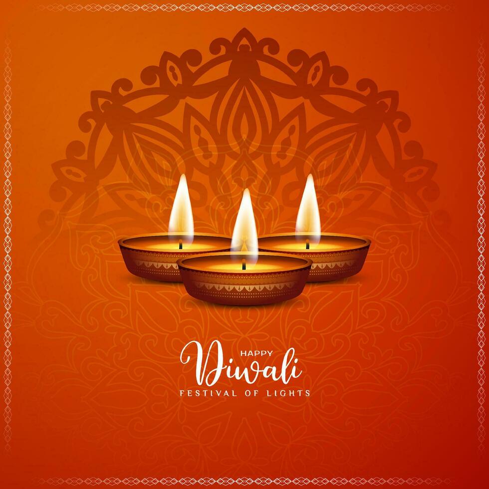 contento Diwali indiano tradizionale Festival saluto sfondo vettore