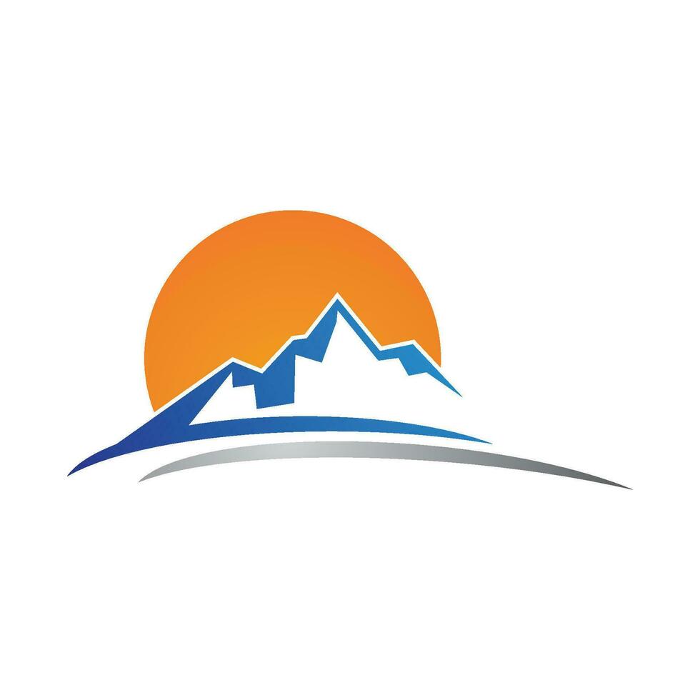 logo icona di montagna vettore