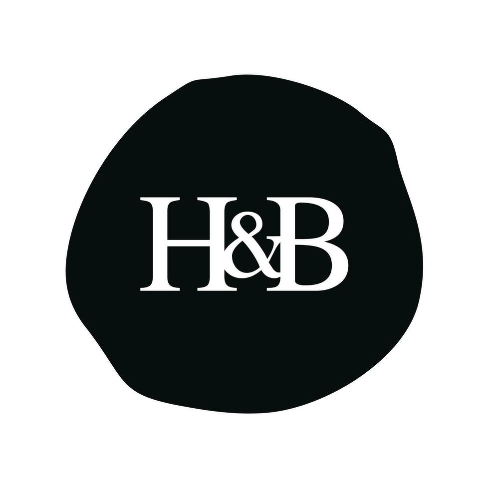 hb iniziale logo lettera spazzola monogramma compagnia vettore