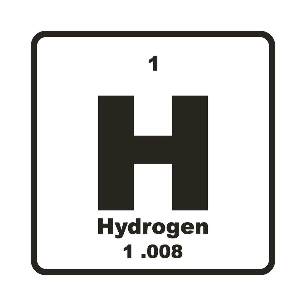 idrogeno elemento icona vettore