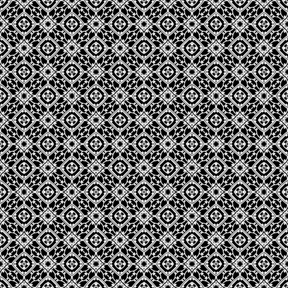 nero e bianca senza soluzione di continuità astratto modello. sfondo e sfondo. in scala di grigi ornamentale design. vettore