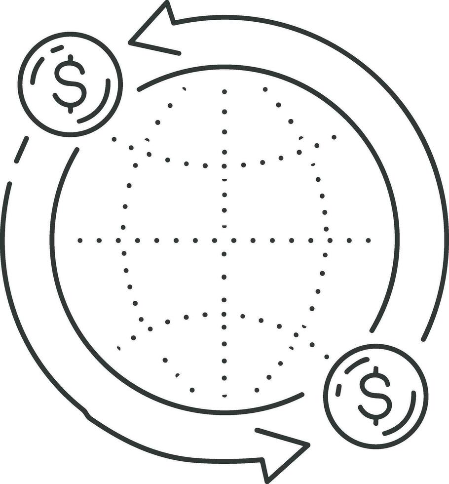 i soldi scambio pagamento icona simbolo vettore Immagine. illustrazione di il dollaro moneta moneta grafico design Immagine