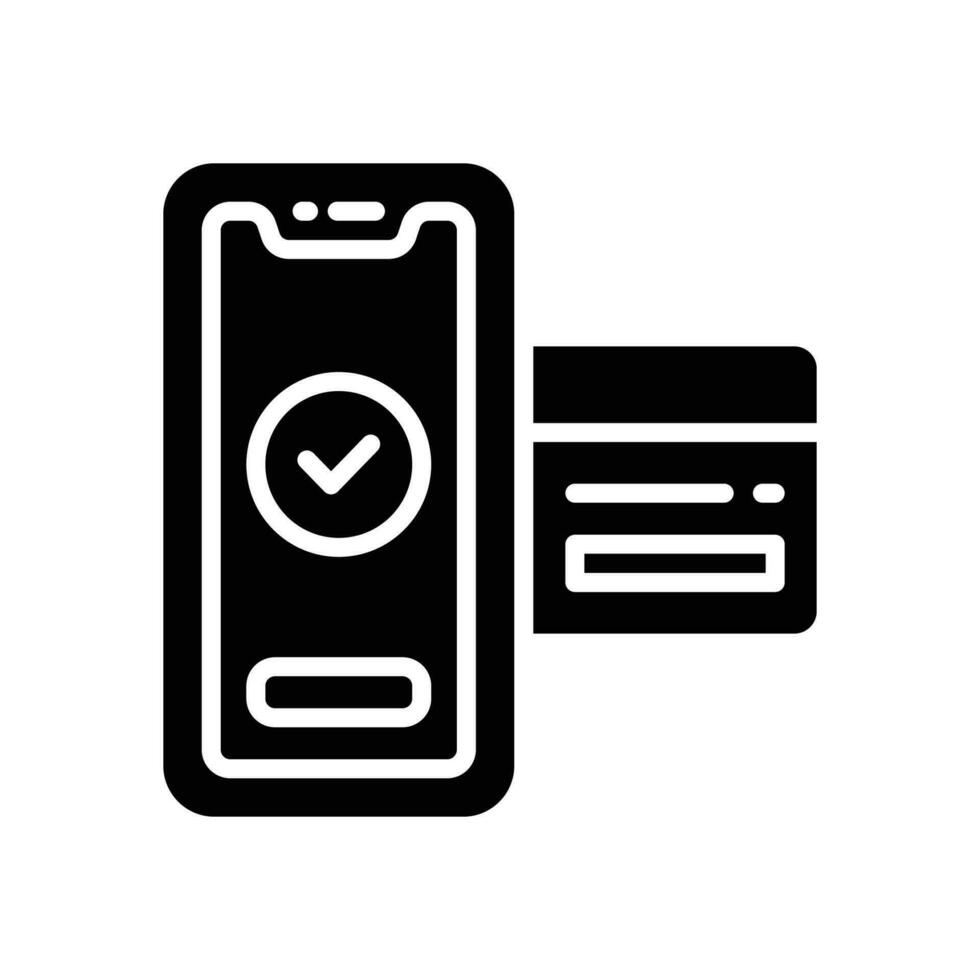 mobile pagamento glifo icona. vettore icona per il tuo sito web, mobile, presentazione, e logo design.
